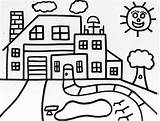 Coloring Houses Popular sketch template