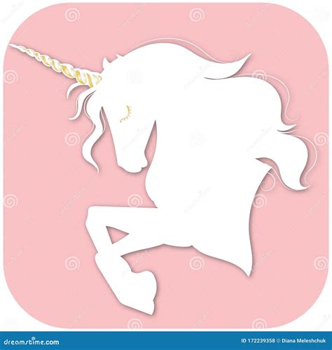 Horse Unicorn With Magic Horn Unicorn Vector Illustration Magic Horse