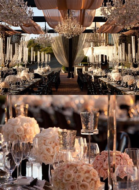 A vintage look like this one features medium or long hair with curls or waves gathered up off the neck and a head wrap with pearls or sequins to set it off. 15 Sophisticated Wedding Reception Ideas - Oh Best Day Ever