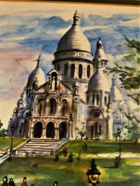 Very Fine Watercolor Paris Le Sacre Coeur Basilica By Arne Etsy