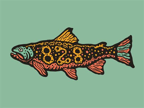 828 Trout Illustration By Logan Hall On Dribbble