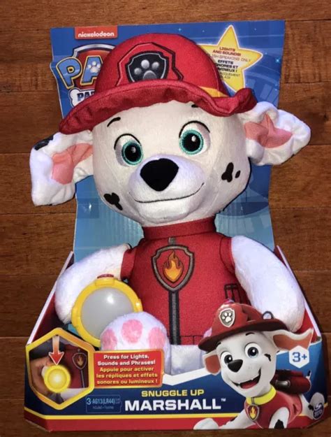 Spin Master Paw Patrol Snuggle Up Pup Marshall Doll Plush Toy New 38