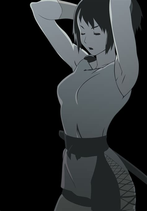 imano yatsuha samurai champloo highres 00s armpits arms up belt black hair breasts