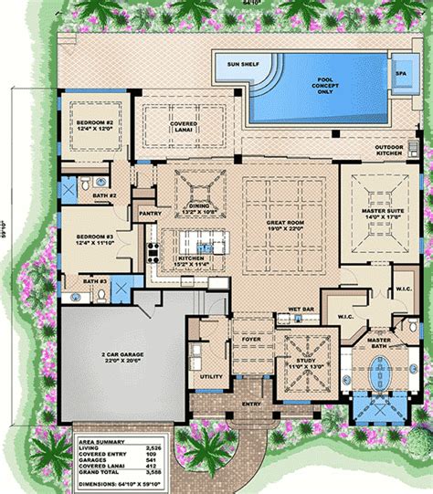 What a grand entrance protected by a second floor porch supported by columns with corbels! 3 Bed West Indies House Plan - 66318WE | 1st Floor Master ...