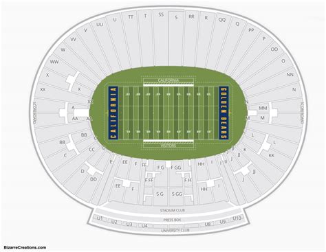 University Of California Football Stadium Seating Chart Elcho Table