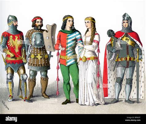 The Figures Are Germans 1350 To 1400 Two Knights In Battle Costume