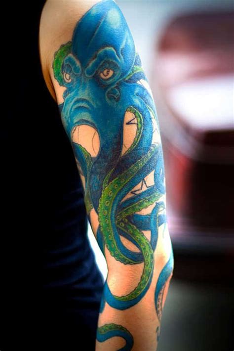 Octopi are some of the most unique creatures to inhabit the earth but there is one thing that we have in common with the underwater dwellers: Octopus Tattoos for Men - Ideas and Inspiration for Guys