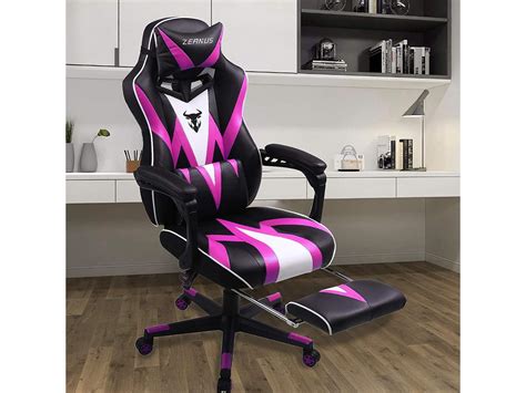 Home office chair game chair gaming chair pc computer gaming chair with footrest product features: Zeanus Gaming chair with Footrest, Light Pink Gamer Chair ...