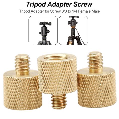 6mm Tripod Thread Screw Adapter 38 Inch Female To 14 Inch Male Tripod