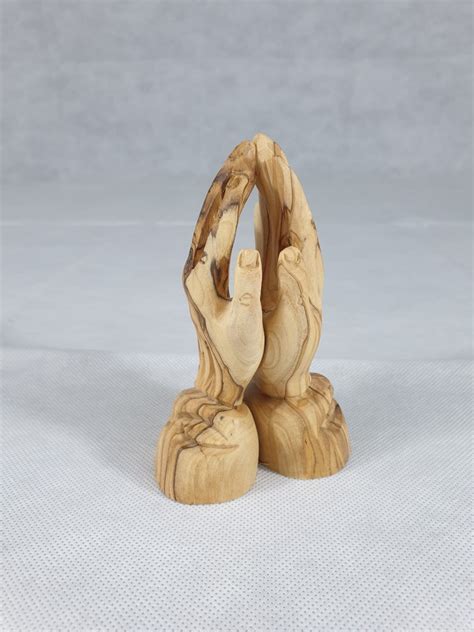 Genuine Olive Wood Praying Hands 115cm45 Handmade In Etsy