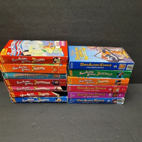 SING ALONG SONGS VHS Tapes Lot Of Disney Circle Of Life Be Our Guest Pongo PicClick