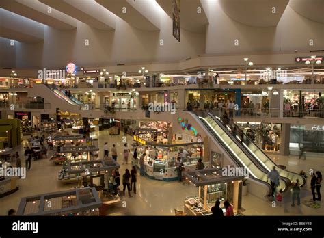Shopping Mall Interior And Shops Los Angeles California Usa Stock Photo
