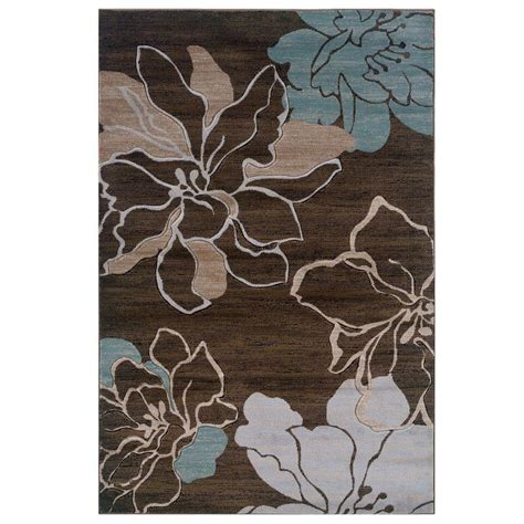 Thank you for signing up for artful home emails! Linon Home Decor Milan Collection Brown and Turquoise 5 ft ...
