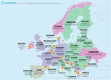 Top Tourist Attraction Of Every Country With Maps Earths