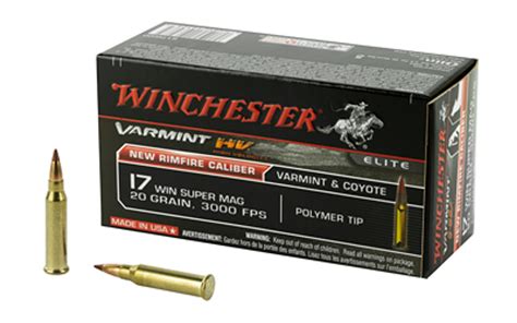 Winchester 17 Hmr 17 Grain Polymer Tip 50 Rounds Box Ammo Abide Armory