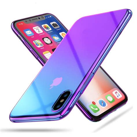Features 6.5″ display, apple a12 bionic apple iphone xs max. bakeey clear gradient color hard pc case for iphone x Sale - Banggood.com