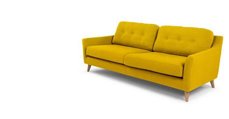 A colorful couch may seem hard to match with the rest of your decor, but we are all about taking and today, we're showing you how you can take this gorgeous mustard couch and style it with two. Rufus 3 Seater Sofa, Mustard Yellow | made.com
