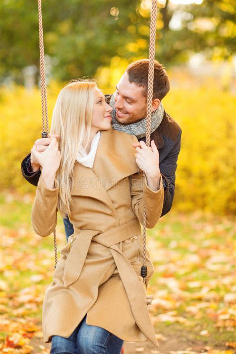 Romantic Couple In The Autumn Park Royalty Free Stock Images Image
