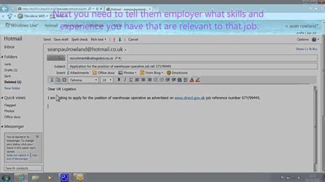 Make sure that you checked whether the company has specific. Applying for jobs by email - YouTube