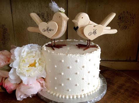 Items Similar To Love Birds Cake Toppers Rustic Personalized Wedding