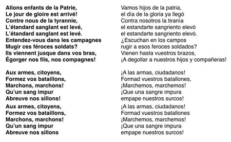 La Marseillaise Letra Del Himno Nacional Francia En Frances Himno