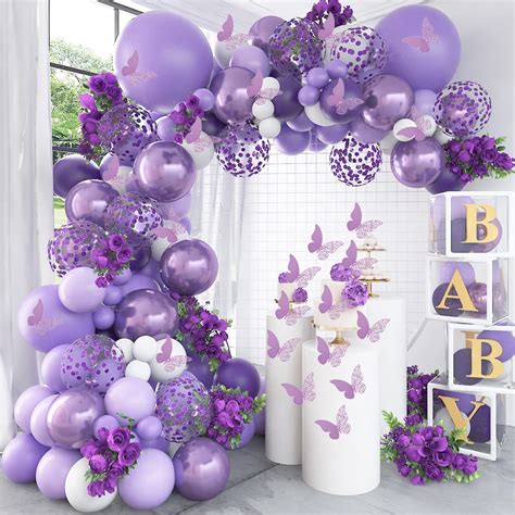 126pcs Purple Butterfly Baby Girl Balloon Garland Arch Etsy Artofit