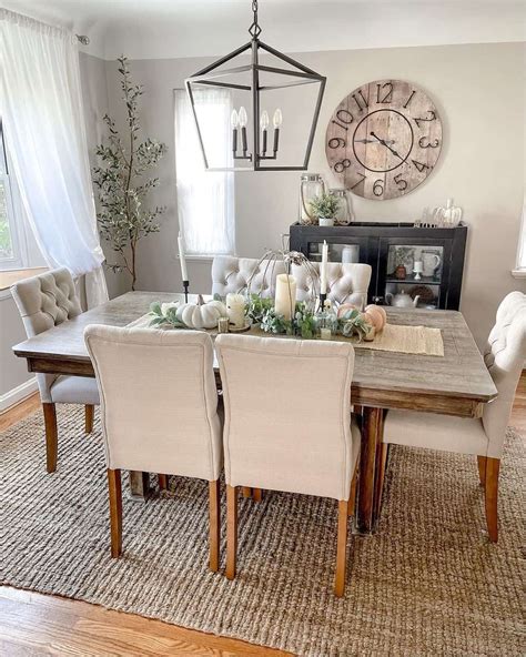 Dining Room Jute Rug Under Wood Table Soul And Lane