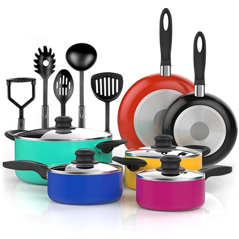 sets cookware cooking nonstick pans pots vremi piece