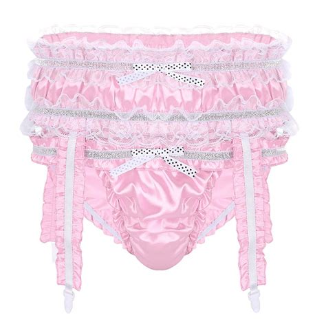 Buy Sissy Pouch Panties Men Sexy G String Garter Thong Bikini Lingerie