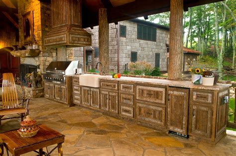 Handmade Rustic Summer Kitchen By Banners Cabinets
