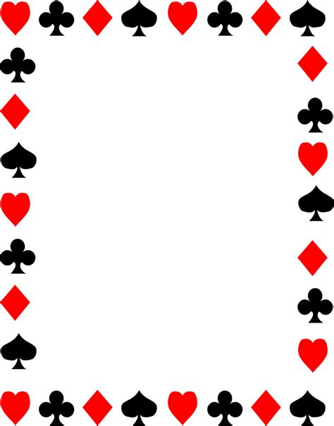 Playing Cards Designs Border Clipart Best