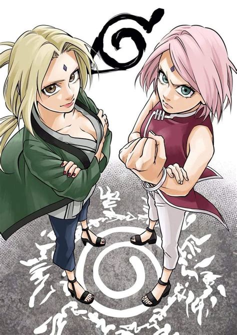 Tsunade And Sakura Uchiha Master And Student Personagens Naruto
