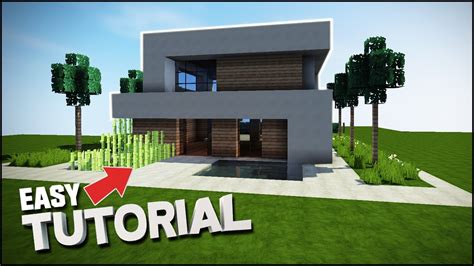 Minecraft modern house blueprints easy unique detailed advanced 2. Minecraft House Tutorial: Realistic Modern House - Best ...