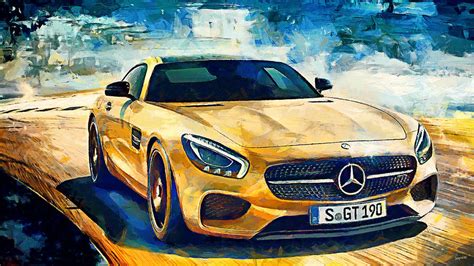 Mercedes Amg Gt Digital Art By Sampadart Gallery Pixels