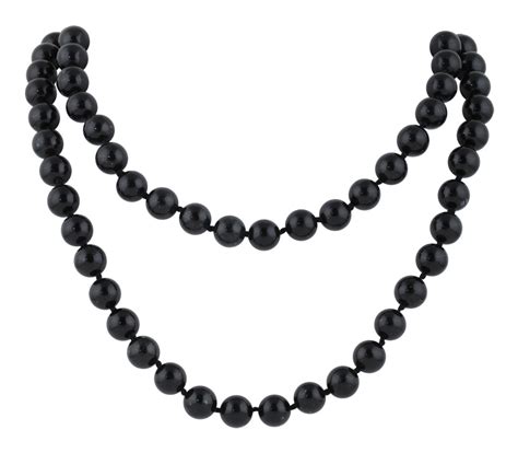 32 8mm Black Jasper Round Gemstone Bead Necklace