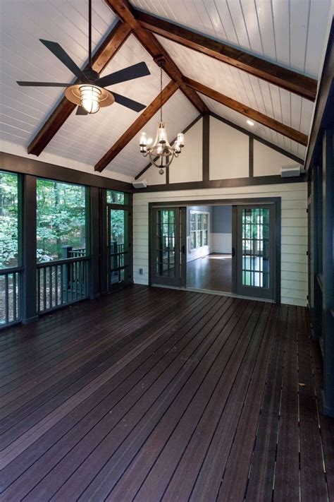 Pin By Kim Lewis On Screened Porch Painted Wood Ceiling Porch
