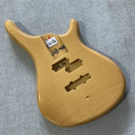 Solid Basswood 4 String Bass Guitar Body With Maple Top Reverb