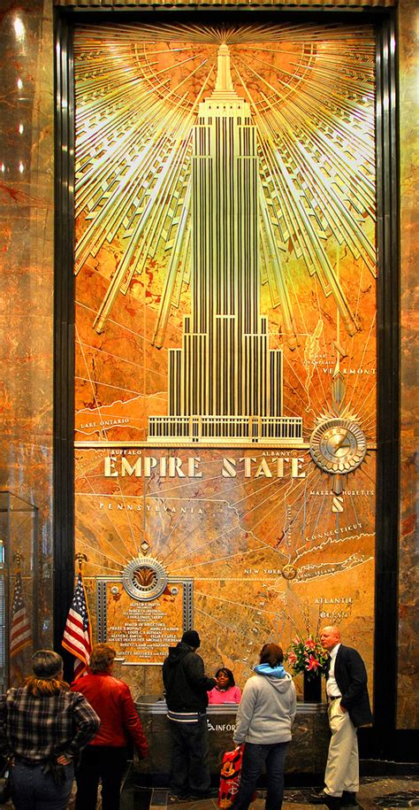 Mural In The Lobby Of The Empire State Building This Mural Flickr