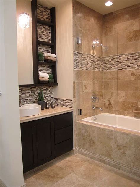 Here travertine bathroom ideas and the related keywords that much people search in internet. #travertine and stone glass mixed #mosaic #bathroom ...