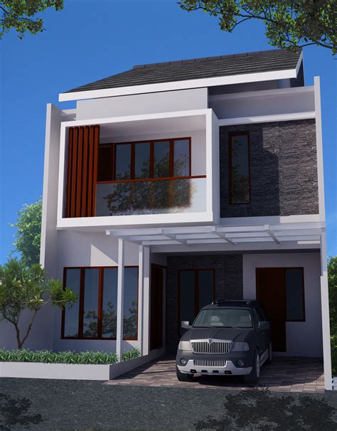 Desain Rumah Minimalis 2 Lantai di lahan 8 x 15 M2 ~ Desain Rumah Online