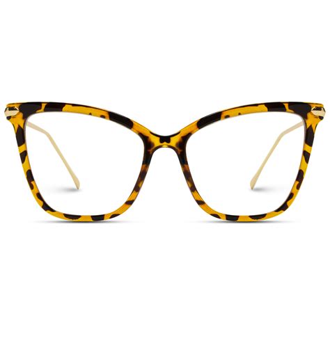 Kinsley Oversized Metal Frame Cat Eye Shape Blue Light Glasses For