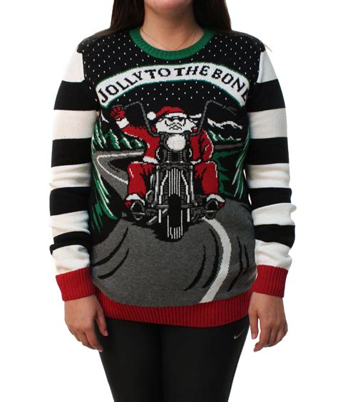 ugly christmas sweater plus size women s led light up jolly to the bone sweatshirt