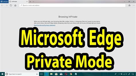 Launch Microsoft Edge In Private Mode In Windows Youtube