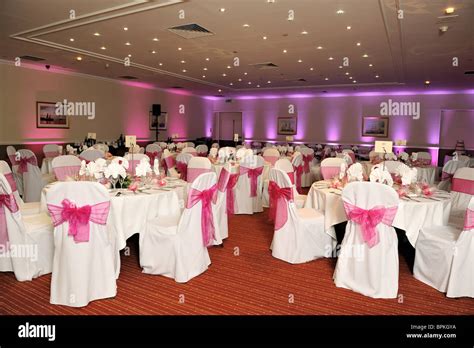Wedding Reception Table Layout Stock Photo Alamy