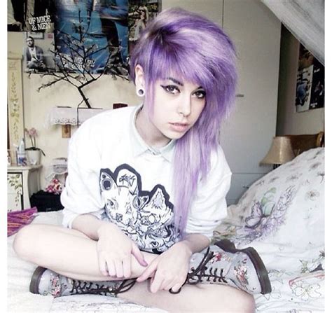 Purple Dyed Scene Hair Pretty Style Pastel Hair Color Pastel