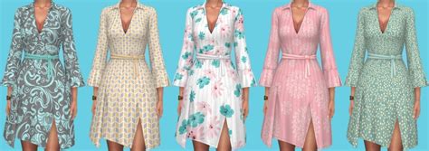 Annetts Sims 4 Welt Eco Lifestyle Recolors Dress Nr2