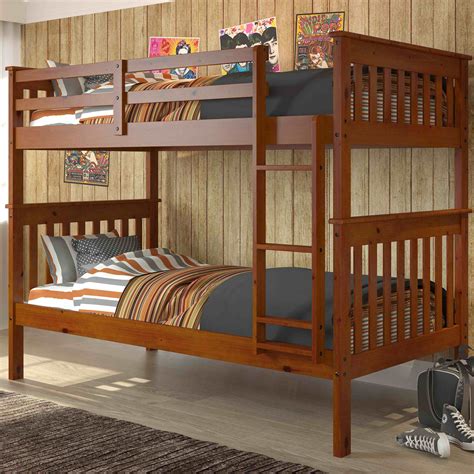 Harriet Bee Dubbo Twin Over Twin Solid Wood Standard Bunk Bed By