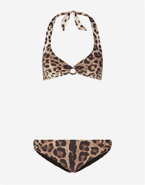 Dolce And Gabbana Leopard Print Bikini Shopstyle Swimwear