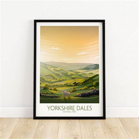 Yorkshire Dales National Park Poster Art Print England Travel