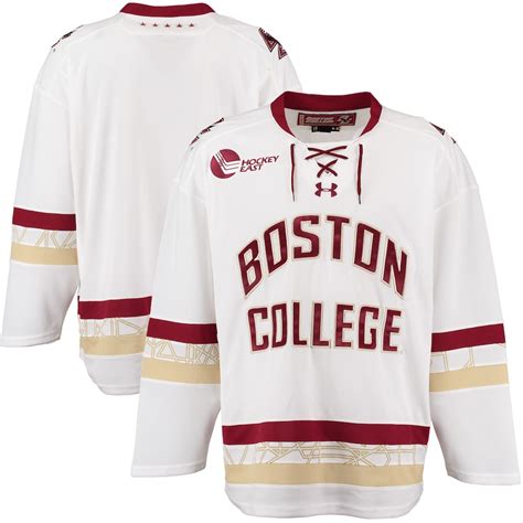 Mens Under Armour White Boston College Eagles Replica Hockey Jersey